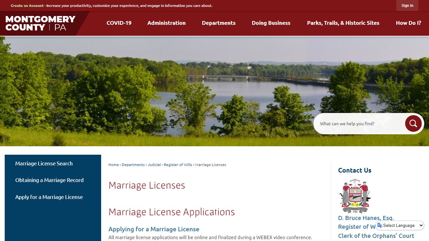 Marriage Licenses | Montgomery County, PA - Official Website